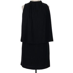 CYNTHIA STEFFE Camilla Sleeveless Crepe Popover DRESS SIZE 6 $228 BLACK